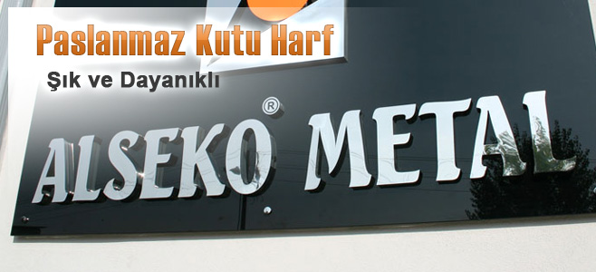 Paslanmaz Kutu Harf